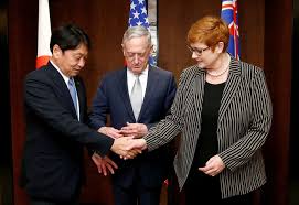 Mỹ, Nhật, Úc kêu gọi ngăn chặn ý đồ thay đổi hiện trạng ở Biển Đông