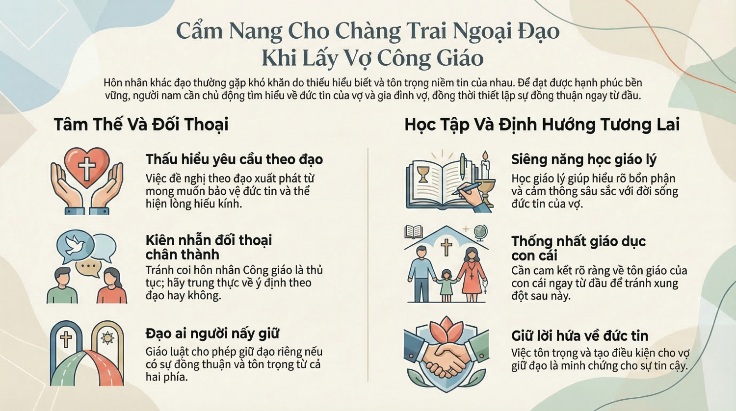 Vài Lời Khuyên Cho Các Bạn Trẻ Không Công Giáo Muốn Lấy Vợ Công Giáo