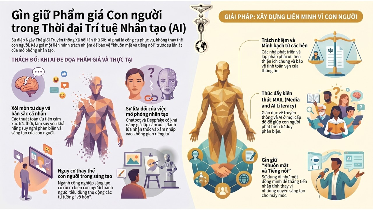 GÌN GIỮ TIẾNG NÓI VÀ KHUÔN MẶT CON NGƯỜI (Sứ điệp Truyền Thông 2026)